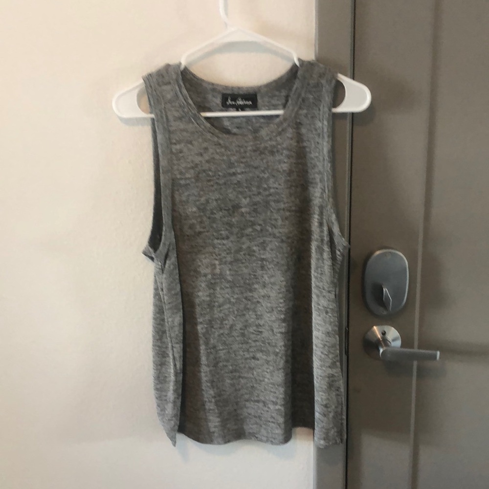 Gray/silver tank top